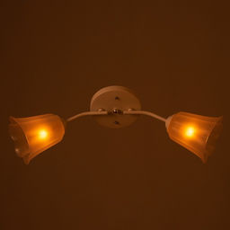 Люстра на потолок BayerLux «Онлайн», 2×15 Вт, Е27, белый/прозрачный