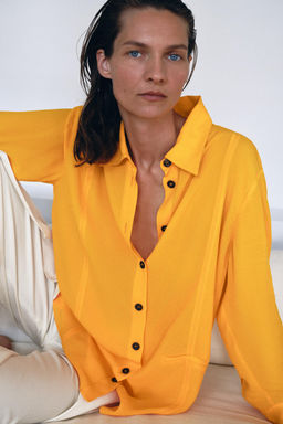 CAMISA FLUIDA ZW COLLECTION / Mandarina - Zara фото 2