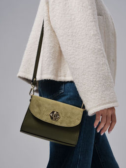 Сумка замшевая Deboro 31033 зеленый бамбук