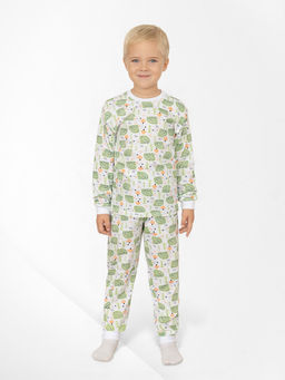 Пижама детская салатовые ежики