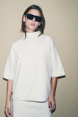 HIGH NECK KNIT SWEATER - Zara фото 3