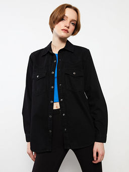 ?nden D??me Kapamal? D?z Uzun Kollu Kad?n Rodeo Jean G?mlek