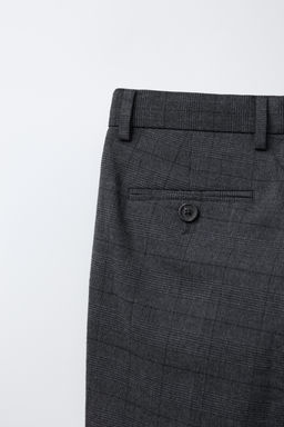 CHECK COMFORT SUIT TROUSERS - Zara фото 4