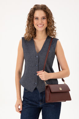 Женская бордовая сумка через плечо Неожиданная скидка в корзине