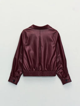 Куртка-бомбер из искусственной кожи с отложным воротником ZR2604102201-76 / Zarina  фото 10