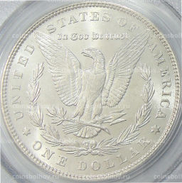 1 доллар 1887 года США Доллар Моргана (в слабе PCGS MS63)