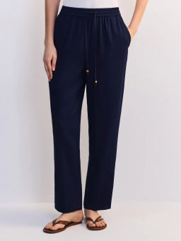 Льняные брюки с эластичным поясом ZR2605012104-47 / Zarina