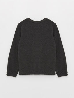 Bisiklet Yaka Bask?l? Uzun Kollu K?z ?ocuk Sweatshirt - Waikiki фото 2