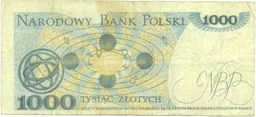 Банкнота 1000 злотых 1982 года Польша