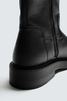 LIMITED EDITION CHUNKY LEATHER BOOTS - Zara фото 3