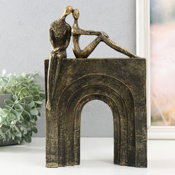 Фигурка полистоун Двое на арке, под металл, 19.2?8.7?30.4 см