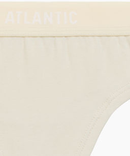 ATLANTIC 3CLP-013 Трусы стринги String - набор 3 шт. бежевый + ванильный + светло-голубой  фото 4