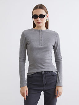 Bisiklet Yaka Fitilli Kad?n Body