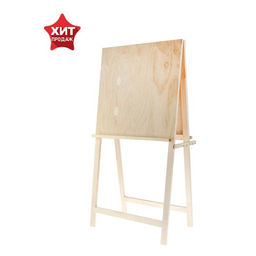 Мольберт тип «Хлопушка», двусторонний, 120×60×65 см, планшет 60×60 см, неокрашенное дерево, Calligrata