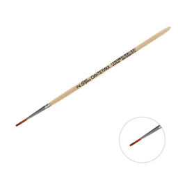 Цена за 2 шт. Кисть Синтетика Круглая № 2 (диаметр обоймы 2 мм; длина волоса 12 мм), деревянная ручка, Calligrata