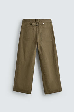 PANTAL?N WIDE FIT TRABILLA / Khaki - Zara фото 9