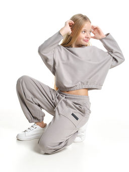 Комплект спортивный для девочки 22-7666 серый - Mini maxi фото 14