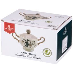 САХАРНИЦА AGNESS ПАРИЖСКИЕ КОТЫ 19*11*13 СМ 400 МЛ  фото 2