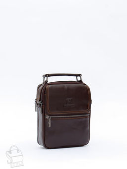 Сумка мужская кожаная 633M brown Fuzhiniao в Новосибирске