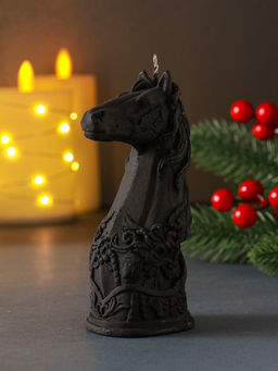 Цена за 2 шт. Свеча новогодняя «Лошадка: символ года», 12.5×5×6.5, чёрная