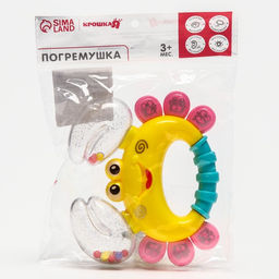 Погремушка «Крабик», МИКС, Крошка Я, 12 см