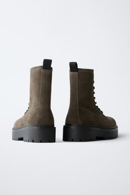 BOTA CORDONES PIEL / Gris - Zara фото 7