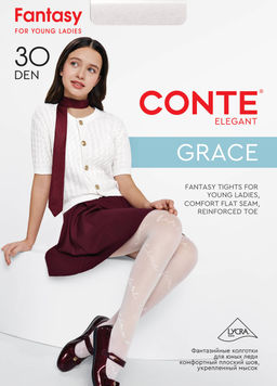 CONTE Колготки детские полиамидные GRACE bianco
