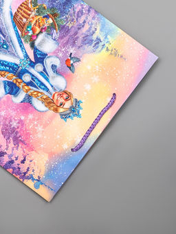 Цена за 2 шт. Пакет подарочный новогодний ламинированный, «Снегурочка и зайчик», 26×12×32 см