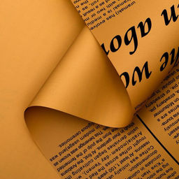 Плёнка матовая двухсторонняя "Газета на крафте" крафт, 0,58 х 10 м