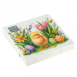 Салфетки бумажные "Bouquet Home Collection Classic" 33х33см, 3-х слойные, 20 штук в упаковке, 100% целлюлоза, "Веселый цыпленок" (Россия)