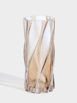 Ваза стекло настольная "Херби" 25х11 см, прозрачно-коричневый