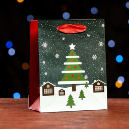 Цена за 12 шт. Пакет ламинированный Ночь перед рождеством 11,5 х 14,5 х 6 см