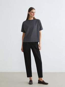 Bisiklet Yaka Oversize Kad?n Ti??rt