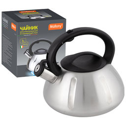 Чайник со свистком 3,0 л нжс, мат. цельномет. арт. MAL-066, 910086