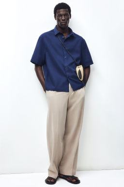 Camisa en mezcla de lino Relaxed Fit - H&m фото 5