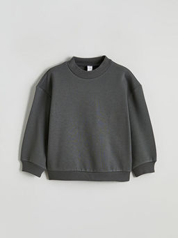 Bisiklet Yaka Erkek ?ocuk Kal?n Sweatshirt