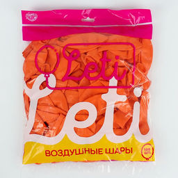 Воздушные шары латексные 12", металл, 100 шт., оранжевые