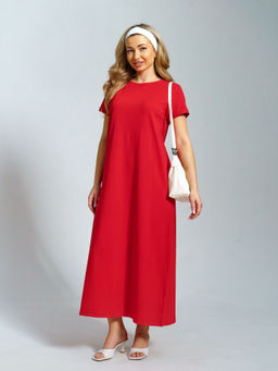 968 Платье из турецкого хлопка с лайкрой