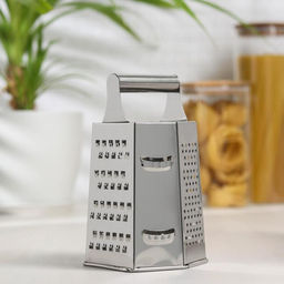 Тёрка шестигранная Доляна «Металлик», 10×13.5×19.5 см, хромированная