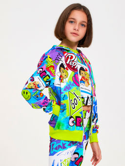 Толстовка "Лето",лайм-креатив