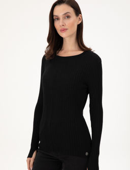 Siyah Slim Fit Kazak - Pierre cardin фото 3