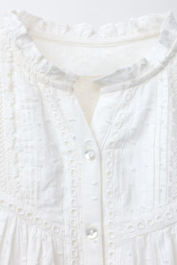 ROMANTIC DOTTED MESH SHIRT - Zara фото 3