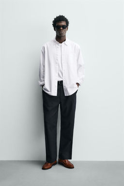 CAMISA ESTRUCTURA OXFORD / Blanco