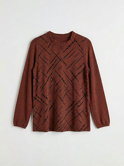 Bisiklet Yaka Desenli Bluz