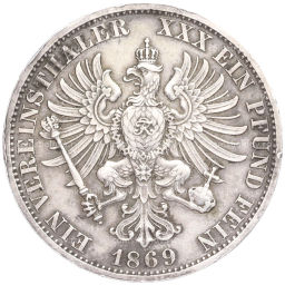 1 союзный талер 1869 года A Пруссия