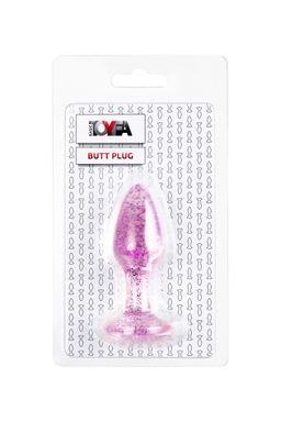 Анальная втулка TOYFA Basic, акрил, фиолетовый, 8 см, 2,8 см