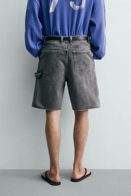 BERMUDA RELAXED FIT BOLSILLO CARPINTERO / Gris oscuro - Zara фото 3