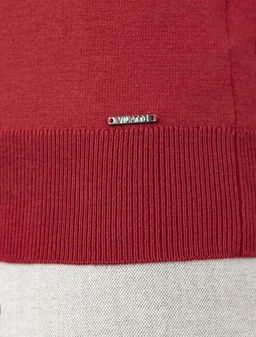 D34.197 Свитер женский темно-красный