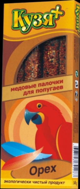 Медовые палочки для попугаев "Орех", 4шт.