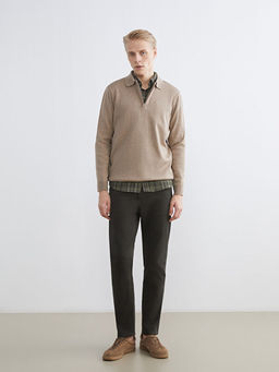 Polo Yaka Erkek Sweatshirt